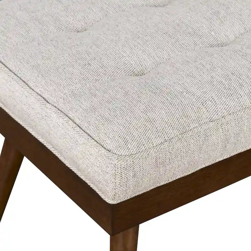Banc en tissu – Assise capitonnée avec pieds en bois massif