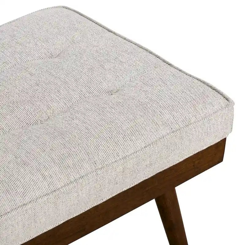 Banc en tissu – Assise capitonnée avec pieds en bois massif