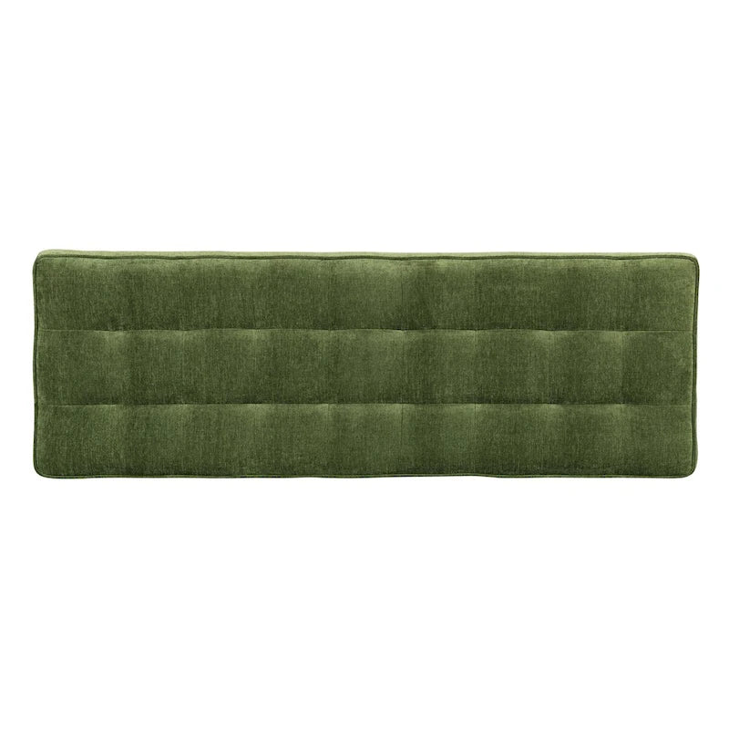Banc en tissu – Assise capitonnée avec pieds en bois massif