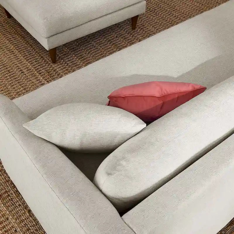 Canapé et repose-pieds surdimensionnés en duvet