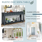 Console/Table de canapé avec tiroirs de rangement et étagère inférieure