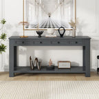 Console/Table de canapé avec tiroirs de rangement et étagère inférieure