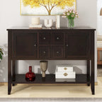 Vintage Buffet Sideboard Console Table with Bottom Shelf
