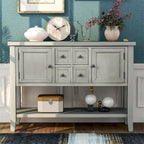 Buffet console vintage avec étagère inférieure