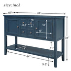 Buffet console vintage avec étagère inférieure