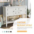 Buffet console vintage avec étagère inférieure