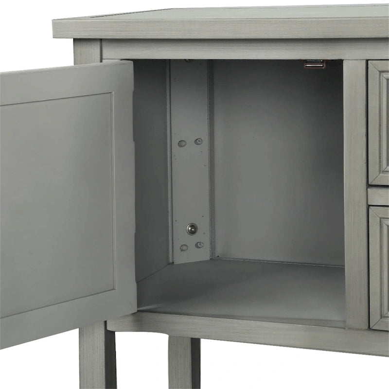 Buffet console vintage avec étagère inférieure