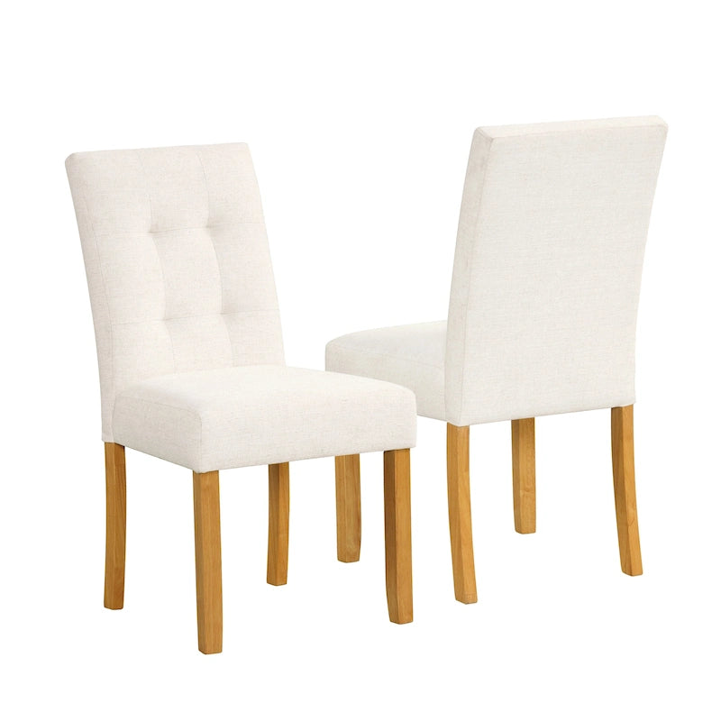 Chaises de salle à manger à dossier capitonné - Ensemble de 2