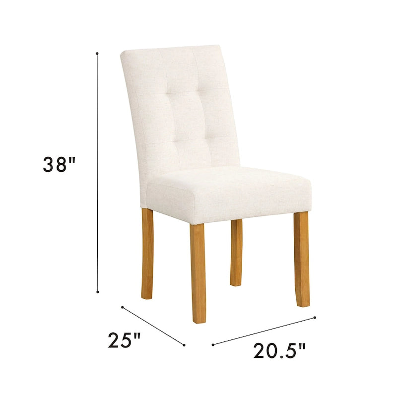 Chaises de salle à manger à dossier capitonné - Ensemble de 2