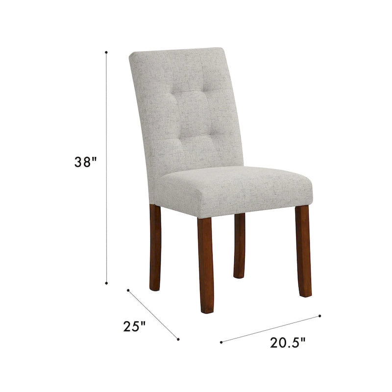 Chaises de salle à manger à dossier capitonné - Ensemble de 2