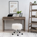 Bureau gris à double tiroir