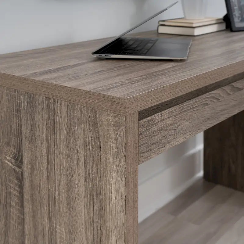 Bureau gris à double tiroir