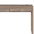 Bureau gris à double tiroir