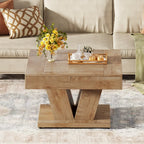 Table basse carrée en bois de 31,5 pouces - Table d'appoint/de cocktail