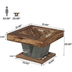 Table basse carrée en bois de 31,5 pouces - Table d'appoint/de cocktail