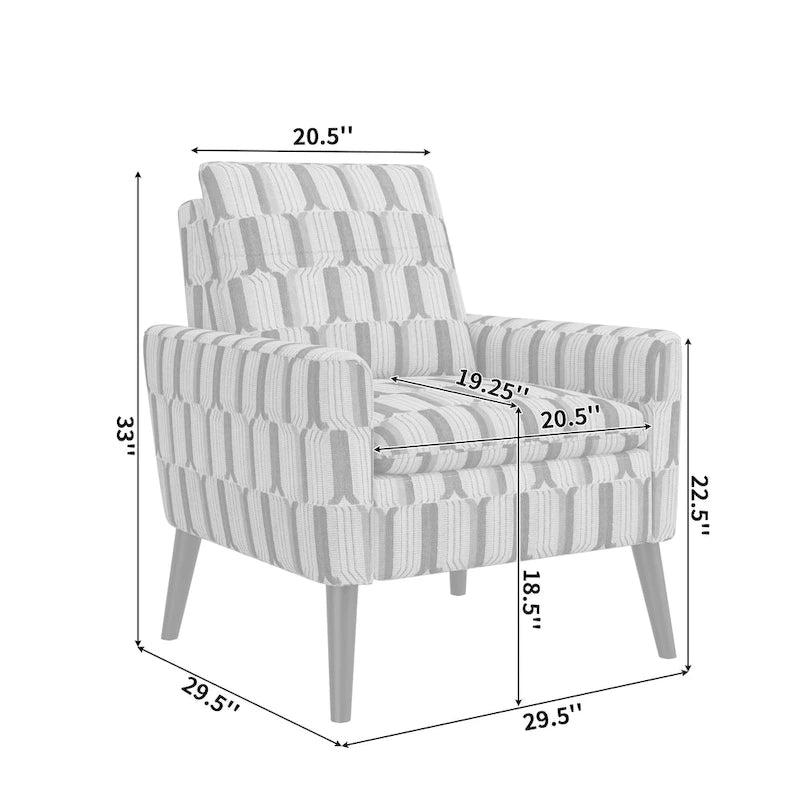 Fauteuil d'appoint petit espace style Mid-Century Modern