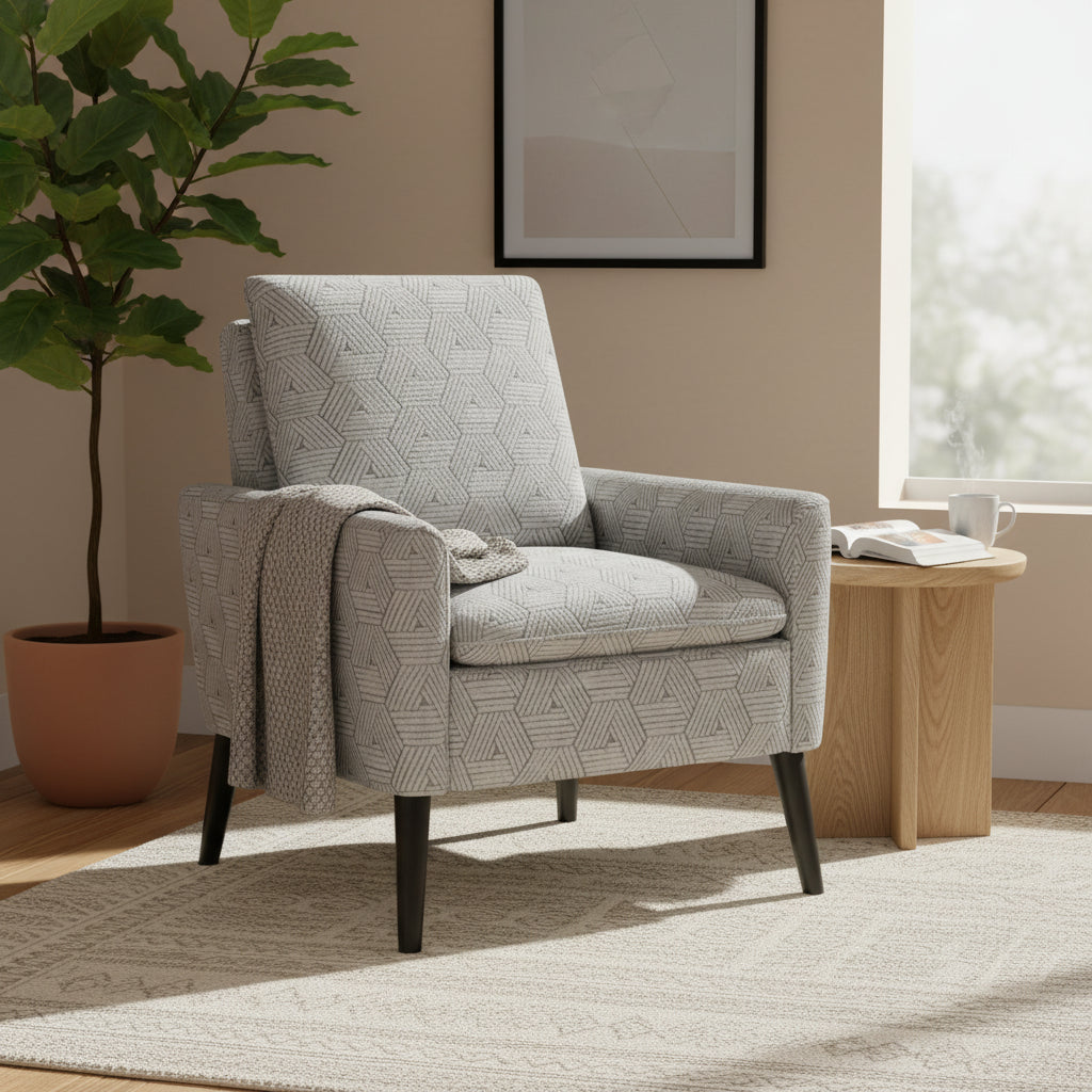 Fauteuil d'appoint petit espace style Mid-Century Modern