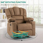 Fauteuil inclinable pivotant et basculant manuel pour personnes âgées Fauteuil inclinable pivotant et coulissant